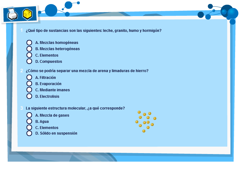 An example of the evaluation