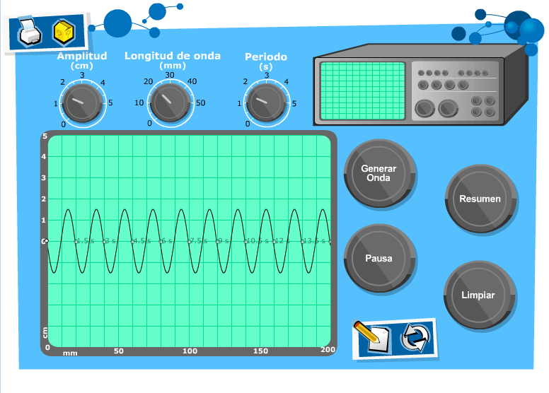 This simulation creates a graph based on the parameters introduced by the user