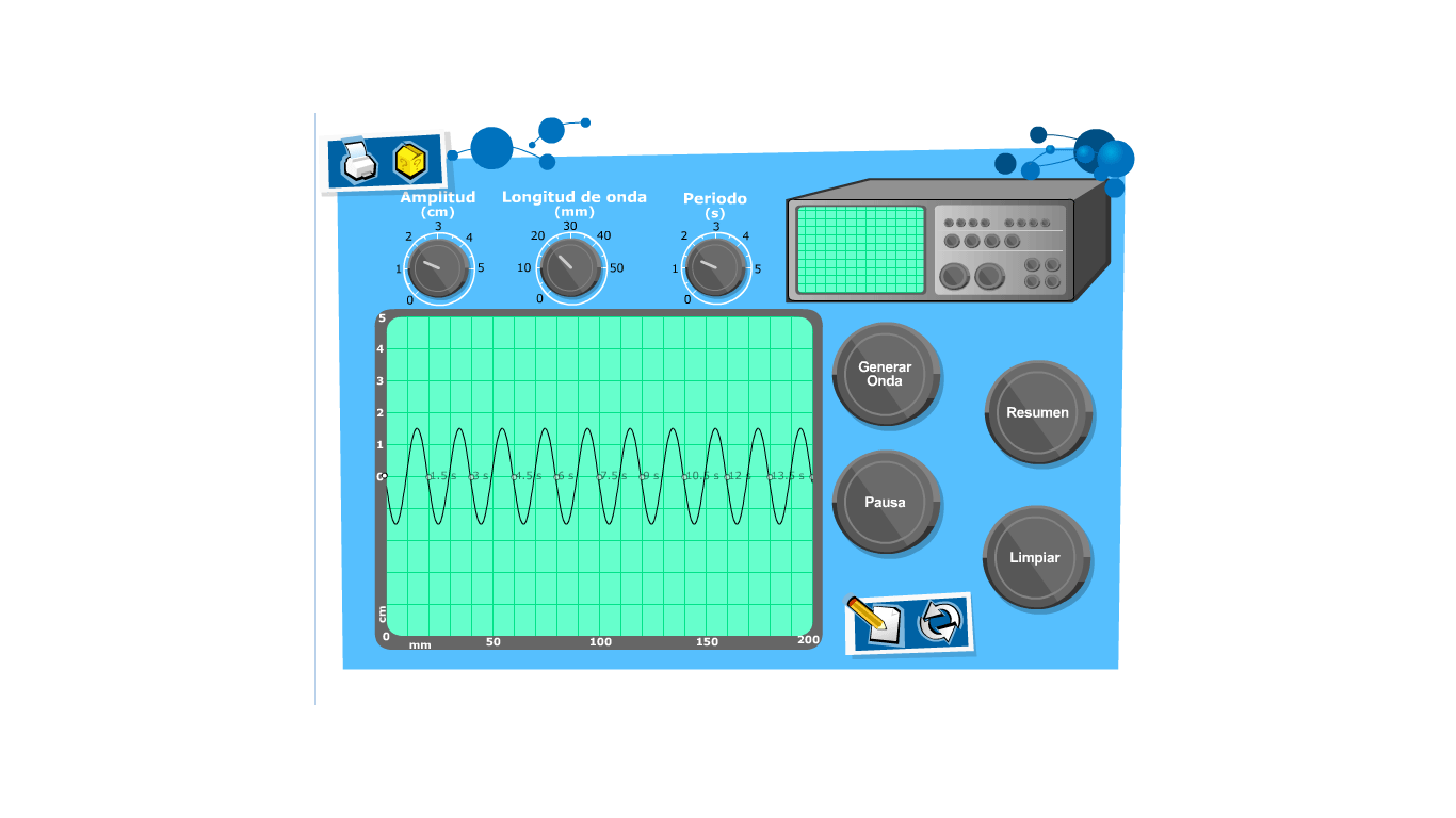 This simulation creates a graph based on the parameters introduced by the user