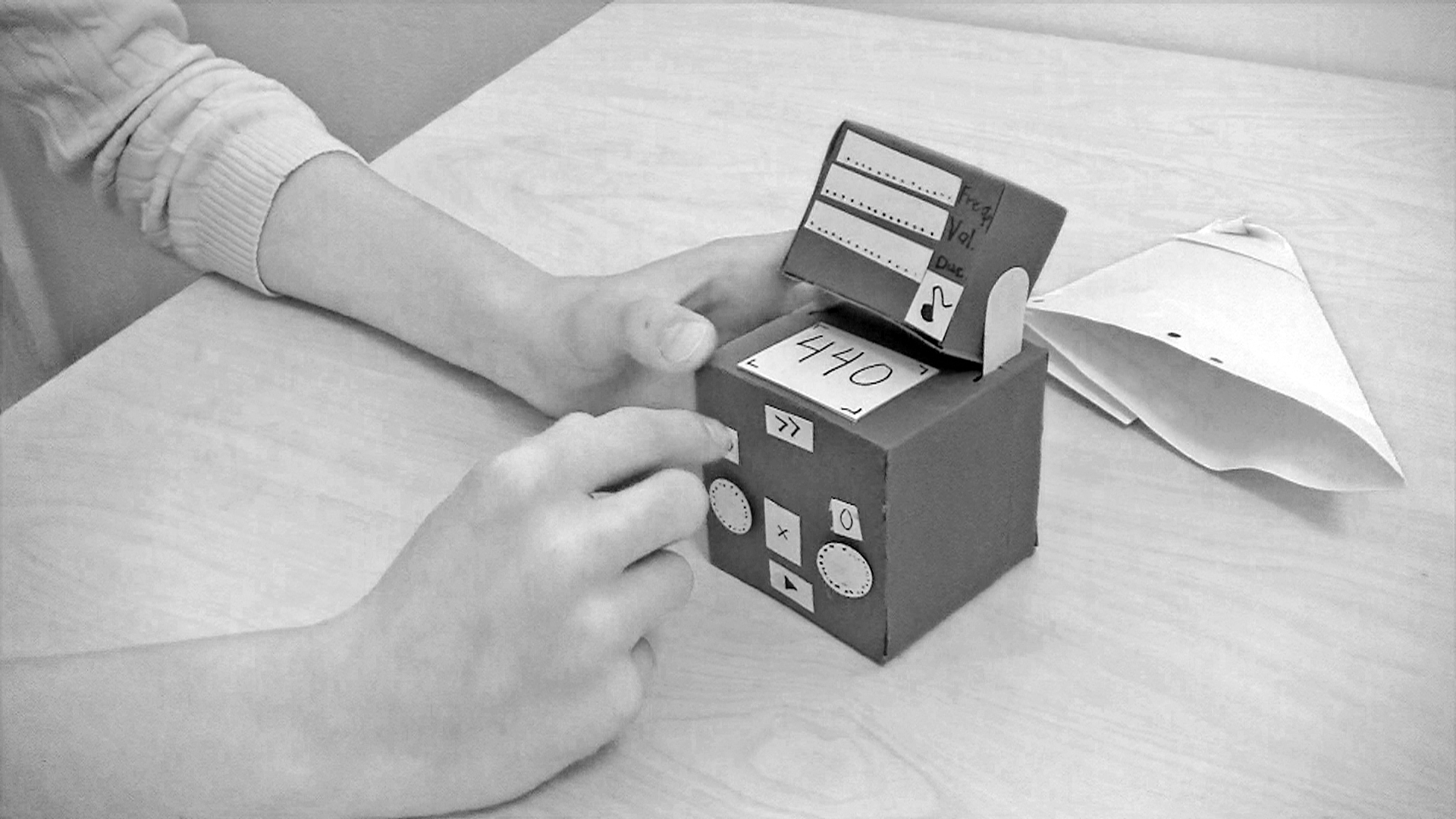 Create a toy that plays math operations and outputs sound